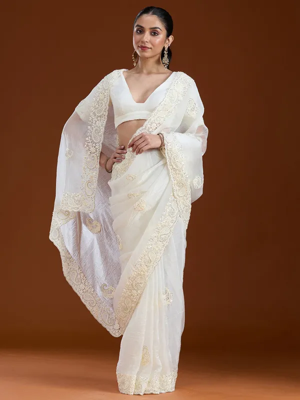 Teal_Green_Stonework_Gold_Tissue_Saree