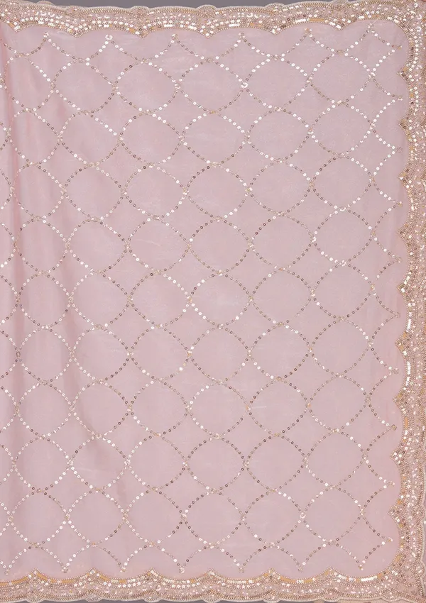 Pink_Sequins_Tissue_Saree