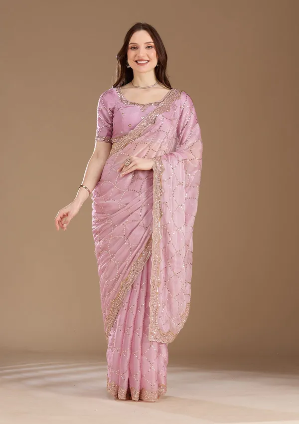 Light_Lavender_Sequins_Tissue_Saree