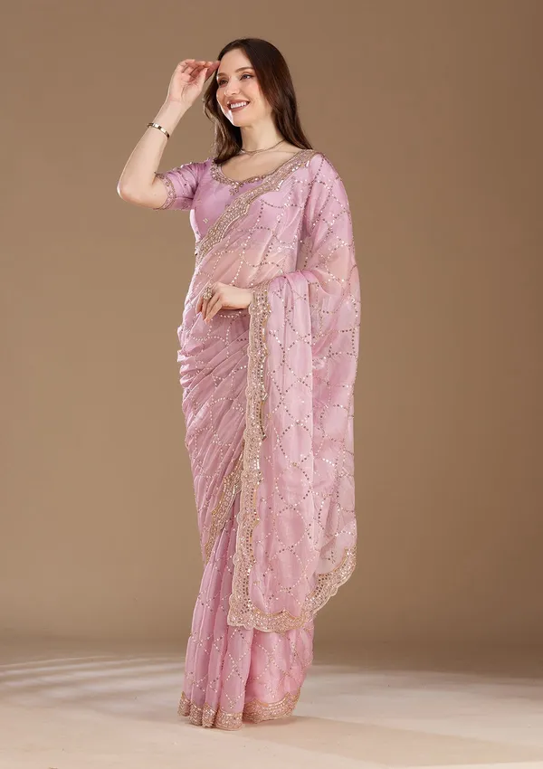 Light_Lavender_Sequins_Tissue_Saree