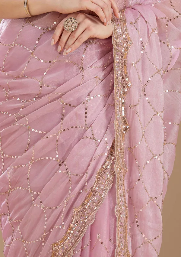 Light_Lavender_Sequins_Tissue_Saree