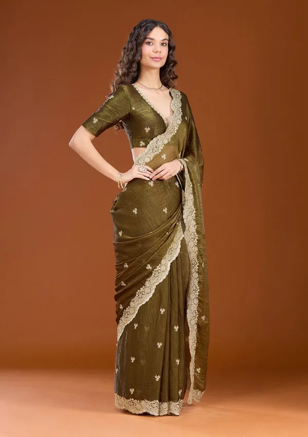 Mehendi_Zariwork_Gold_Tissue_Saree