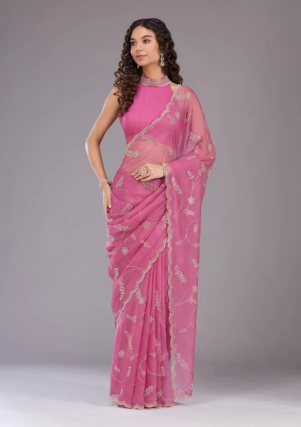 Onion_Pink_Stonework_Gold_Chiffon_Saree
