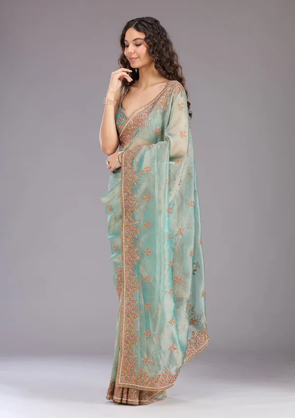 Sea_Green_Threadwork_Tissue_Saree