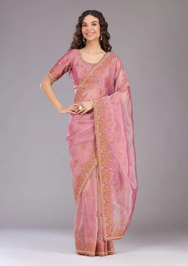 Onion_Pink_Threadwork_Tissue_Saree