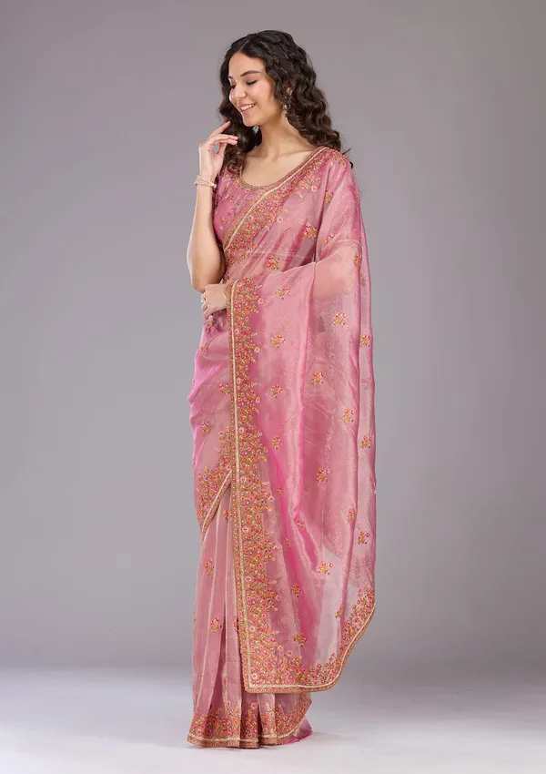 Onion_Pink_Threadwork_Tissue_Saree