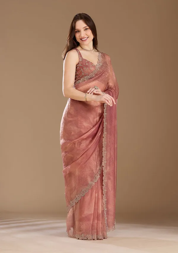 Onion_Pink_Stonework_Gold_Tissue_Saree