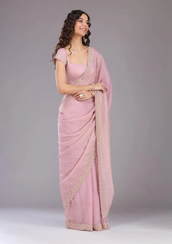 Lavender_Sequins_Tissue_Saree