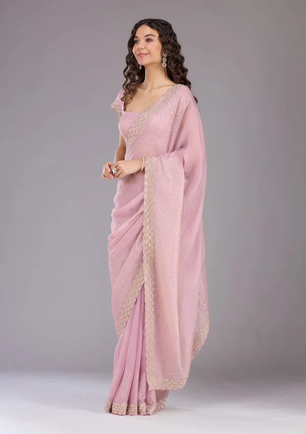 Lavender_Sequins_Tissue_Saree