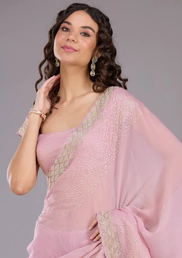 Lavender_Sequins_Tissue_Saree