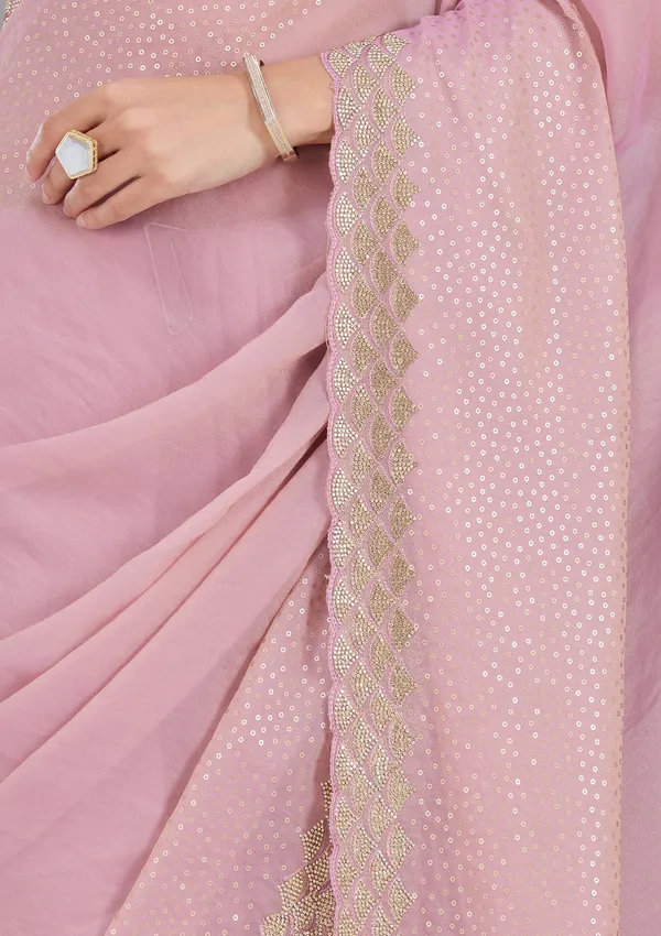 Lavender_Sequins_Tissue_Saree