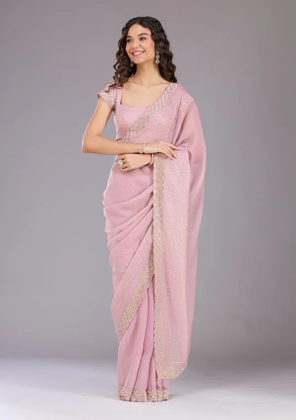 Lavender_Sequins_Tissue_Saree