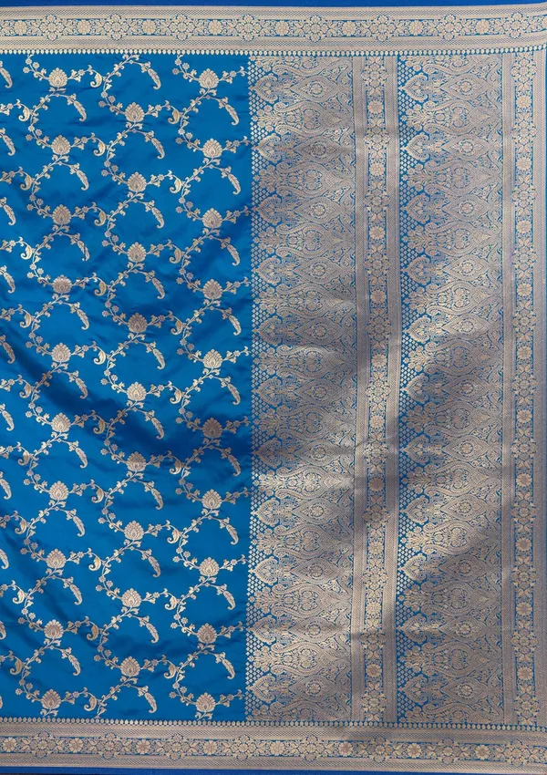 Blue_Zariwork_Gold_Art_Silk_Silk_Saree