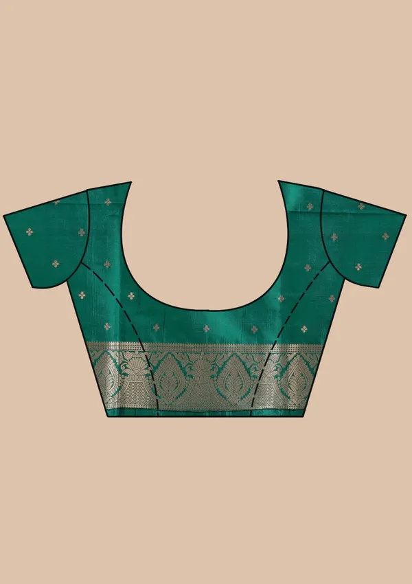 Green_Zariwork_Gold_Art_Silk_Silk_Saree