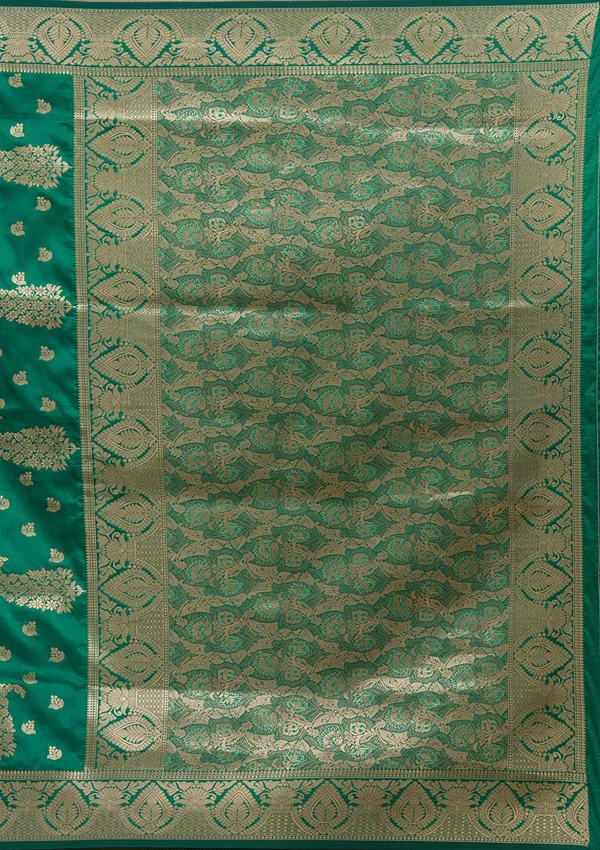 Green_Zariwork_Gold_Art_Silk_Silk_Saree
