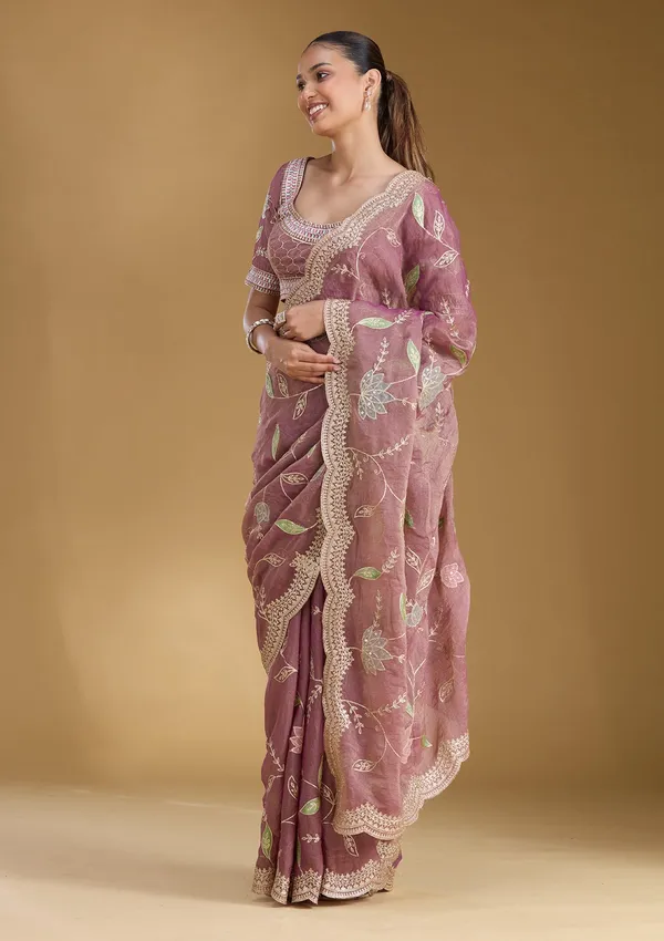 Onion_Pink_Zardozi_Gold_Tissue_Saree