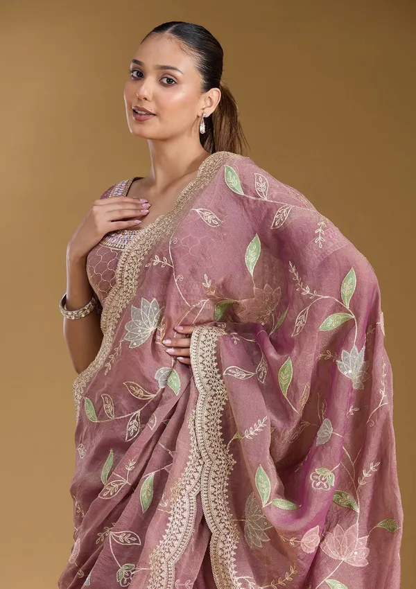 Onion_Pink_Zardozi_Gold_Tissue_Saree