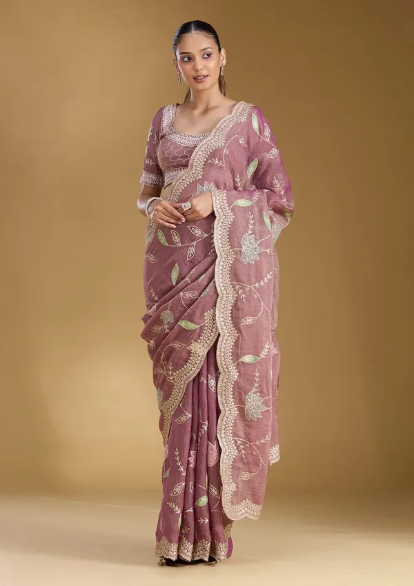 Onion_Pink_Zardozi_Gold_Tissue_Saree