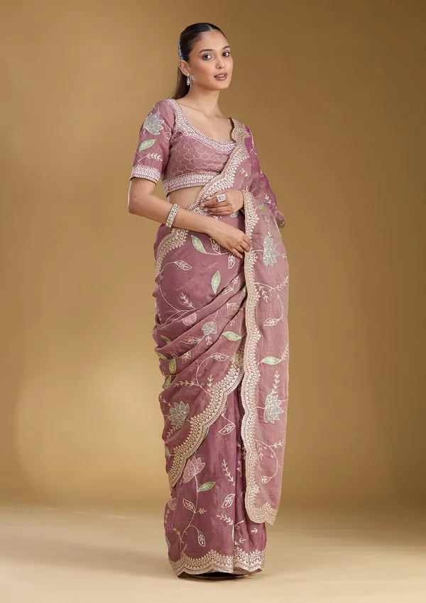 Onion_Pink_Zardozi_Gold_Tissue_Saree
