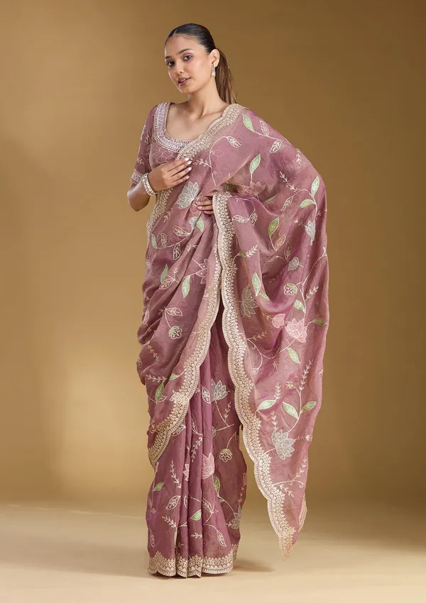 Onion_Pink_Zardozi_Gold_Tissue_Saree