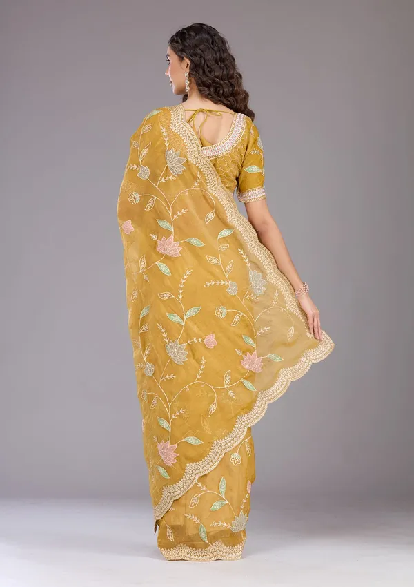 Mustard_Zardozi_Gold_Tissue_Saree