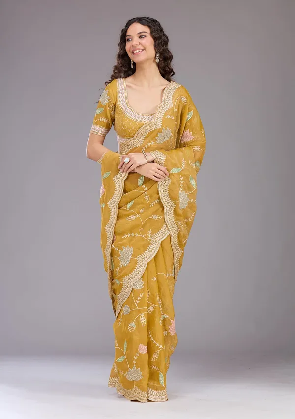Mustard_Zardozi_Gold_Tissue_Saree