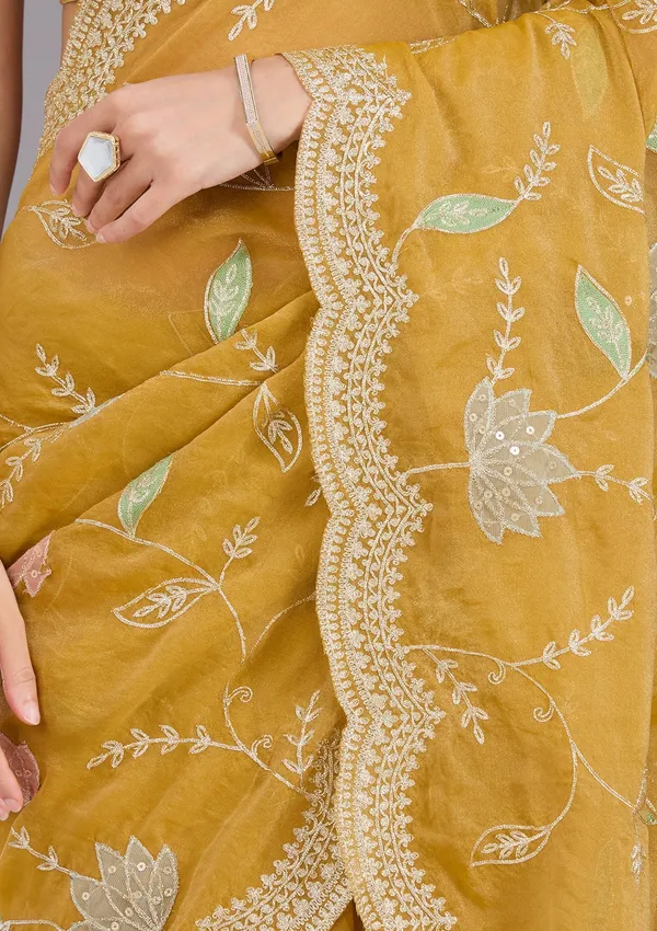 Mustard_Zardozi_Gold_Tissue_Saree
