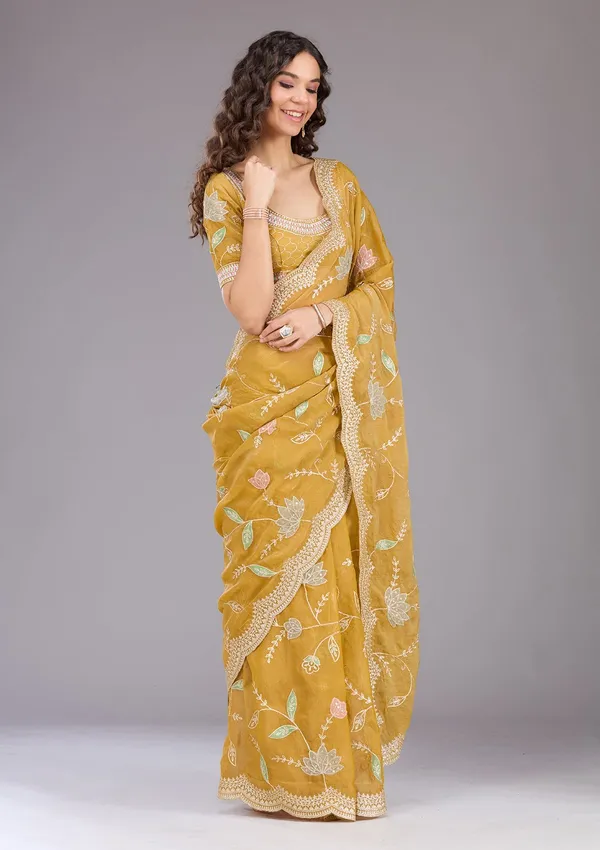 Mustard_Zardozi_Gold_Tissue_Saree