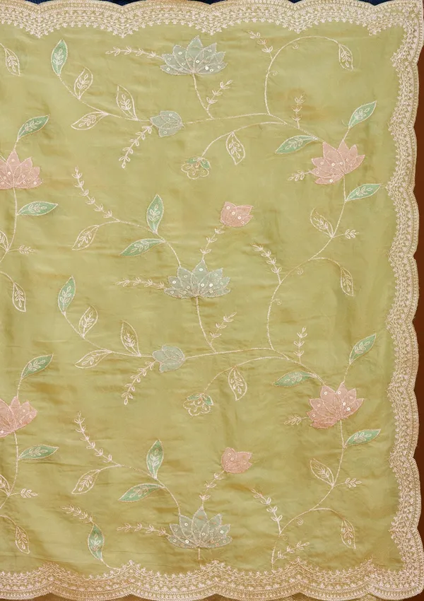 Leaf_Green_Zardozi_Gold_Tissue_Saree