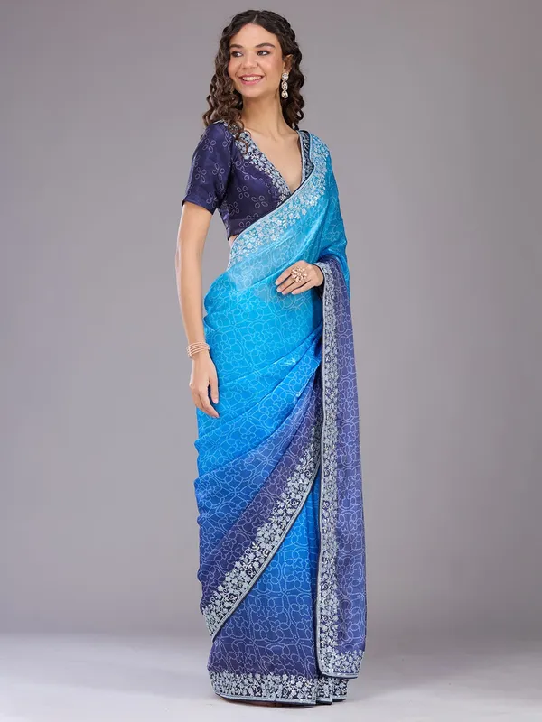 Sky_Blue_Cording_Organza_Saree