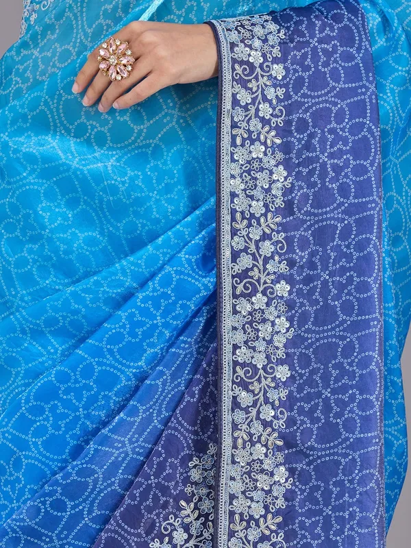 Sky_Blue_Cording_Organza_Saree
