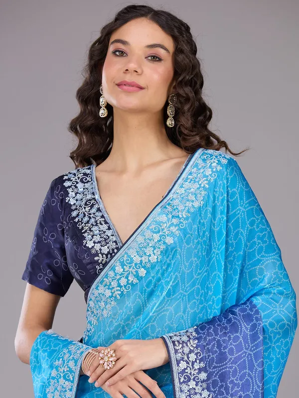 Sky_Blue_Cording_Organza_Saree