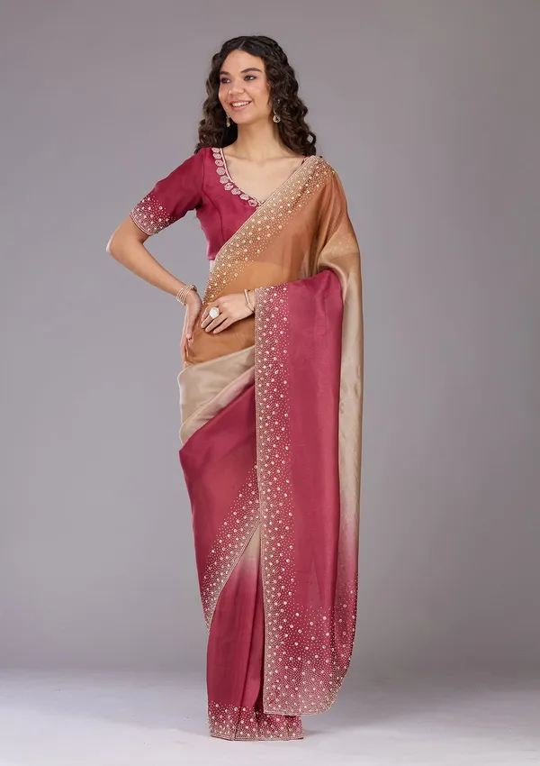 Gold_Stonework_Gold_Tissue_Saree