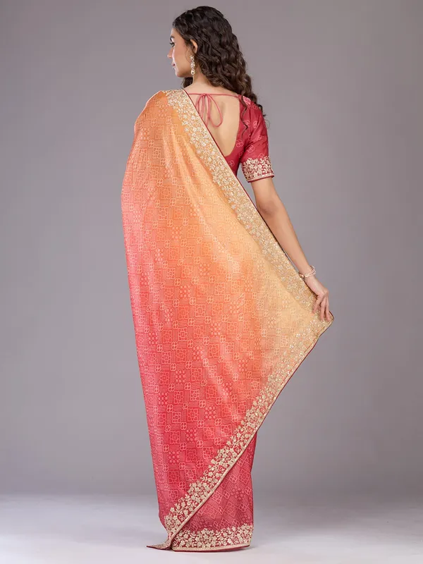 Orange_Cording_Organza_Saree