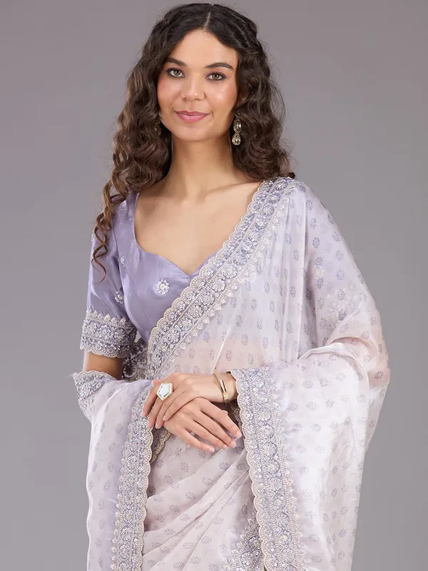 Lavender_Sequins_Tissue_Saree