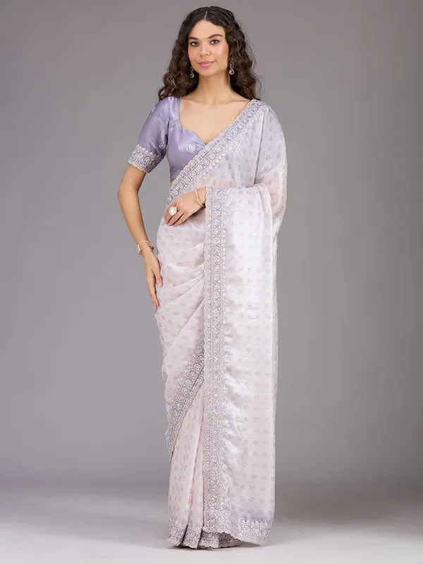 Lavender_Sequins_Tissue_Saree