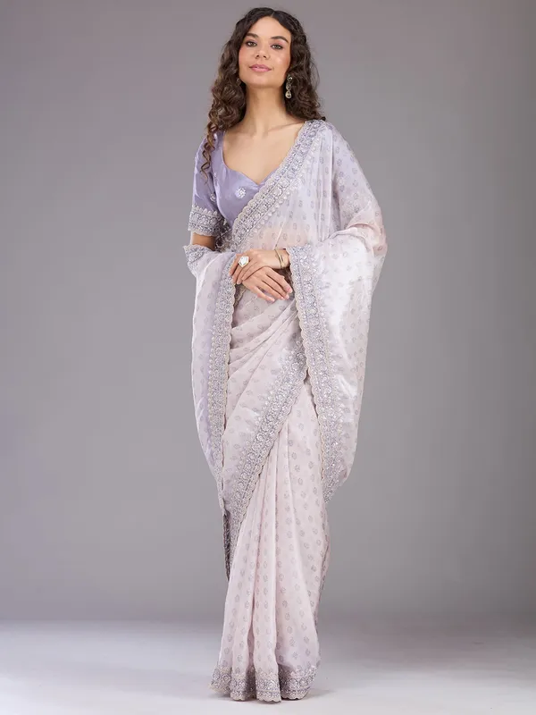 Lavender_Sequins_Tissue_Saree