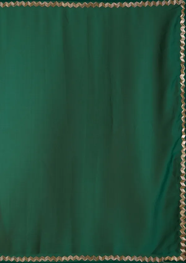 Bottle_Green_Aariwork_Satin_Saree