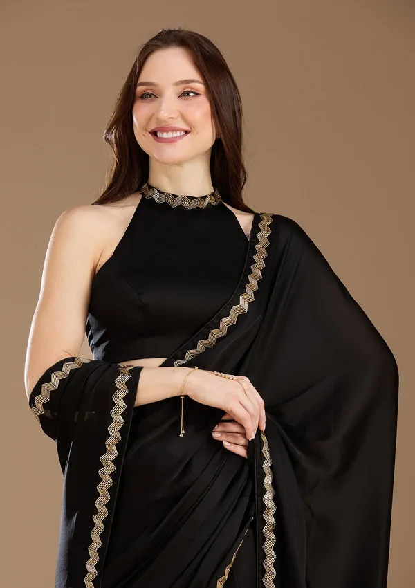 Black_Aariwork_Satin_Saree