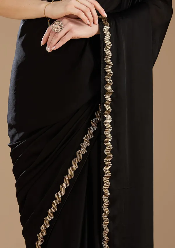 Black_Aariwork_Satin_Saree