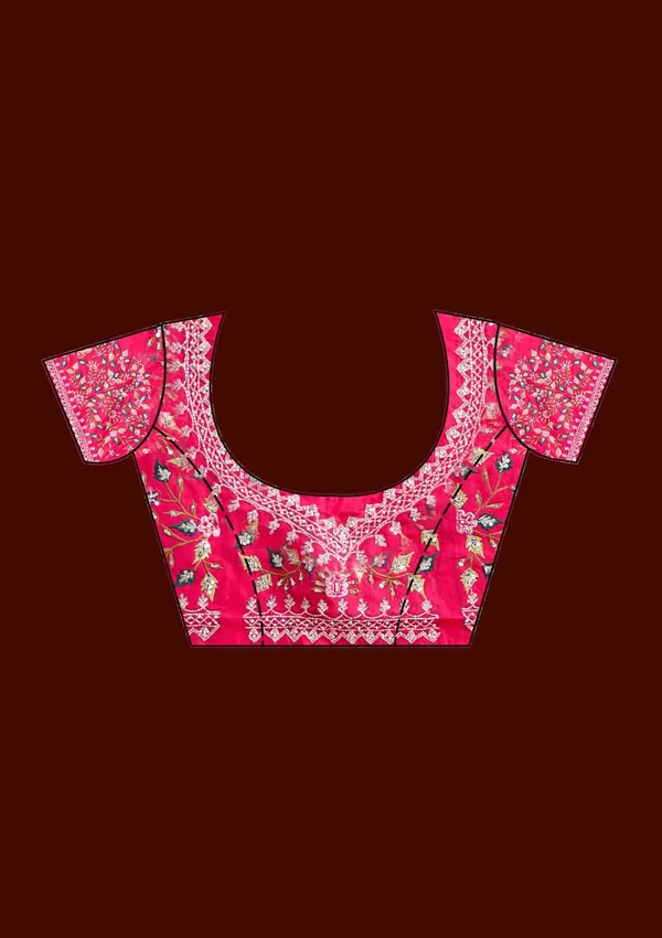 Rani_Pink_Aariwork_Tissue_Saree