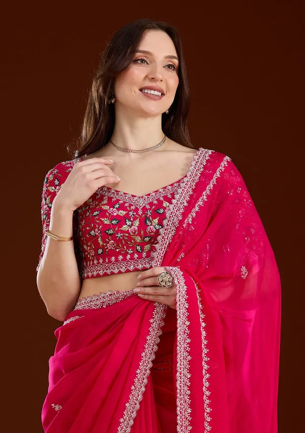Rani_Pink_Aariwork_Tissue_Saree