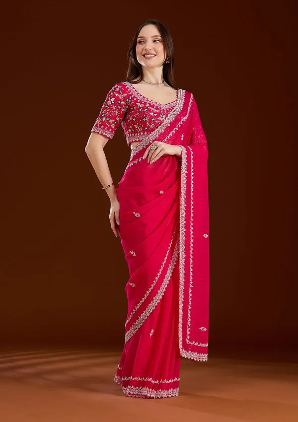 Rani_Pink_Aariwork_Tissue_Saree