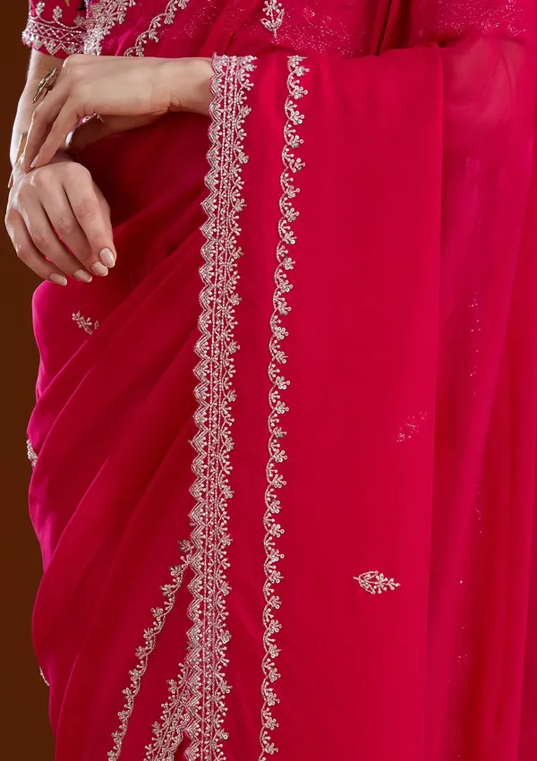 Rani_Pink_Aariwork_Tissue_Saree