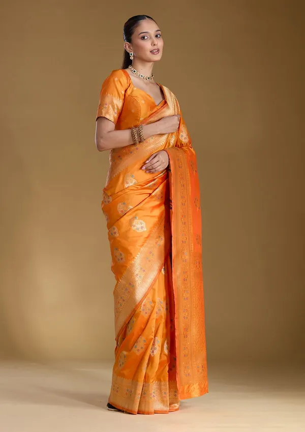 Mustard_Zariwork_Art_Silk_Silk_Saree