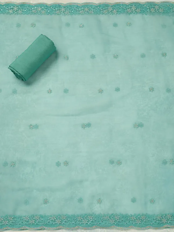 Sea_Green_Threadwork_Tissue_Unstitched_Salwar_Suit