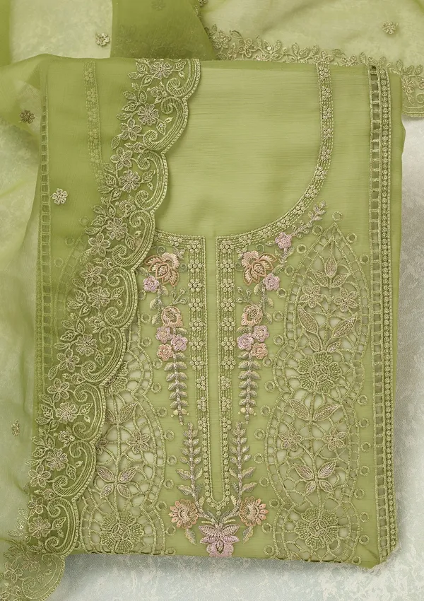 Green_Threadwork_Tissue_Unstitched_Salwar_Suit