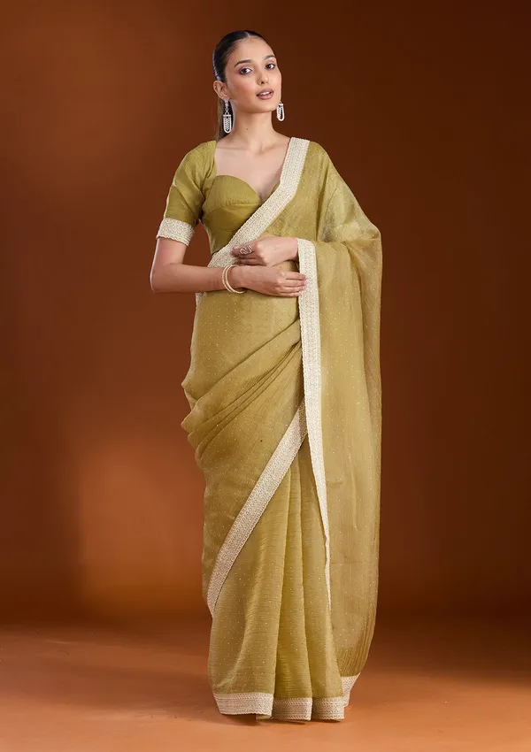 Mehendi_Zariwork_Gold_Tissue_Saree