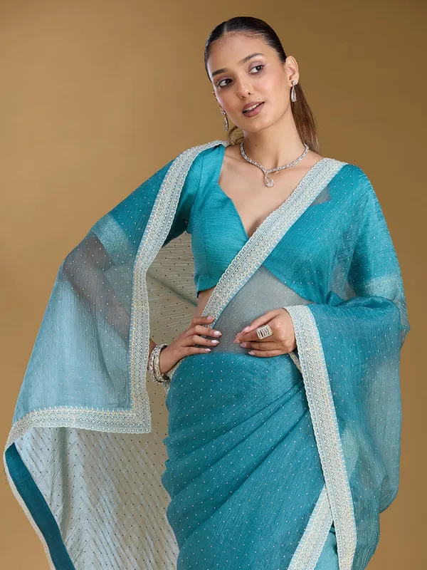 Sky_Blue_Zariwork_Gold_Tissue_Saree