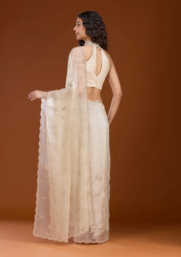 Beige_Stonework_Gold_Chiffon_Saree